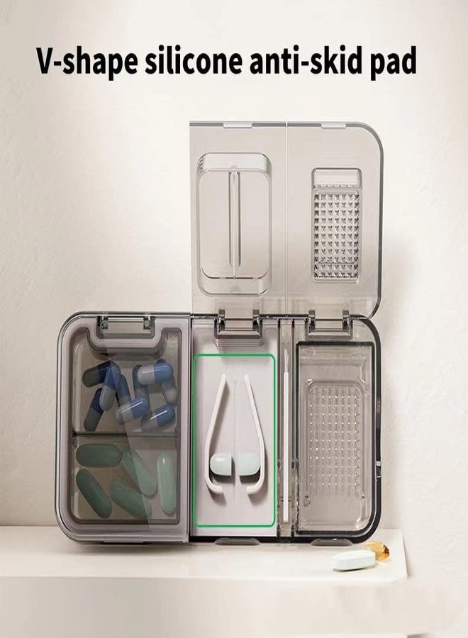 CFMOUR 3-in-1 Pill Cutter Splitter for Tiny or Small Large Pills, Mills for Elderly, Kids&Pets, Black - Image 5